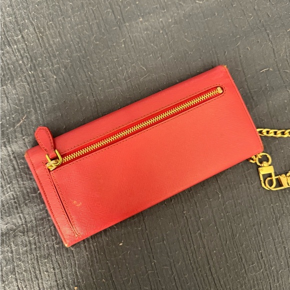 Prada Red Leather Chain Shoulder Bag - Picture 9 of 9